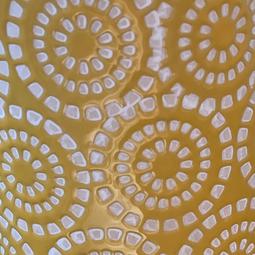 Yellow Mandala Vase - Decor